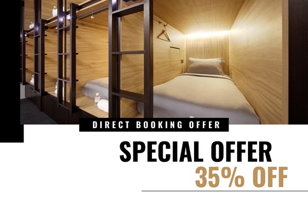Special offer 35%  The POD Boutique Capsule Hotel Singapore