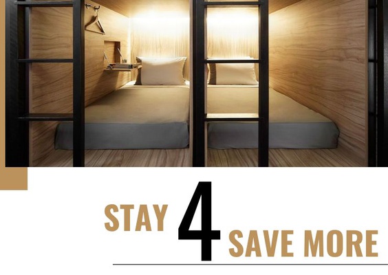 4 nights minimum stay The POD Boutique Capsule Hotel Singapore 4 nights minimum stay The POD Boutique Capsule Hotel Singapore
