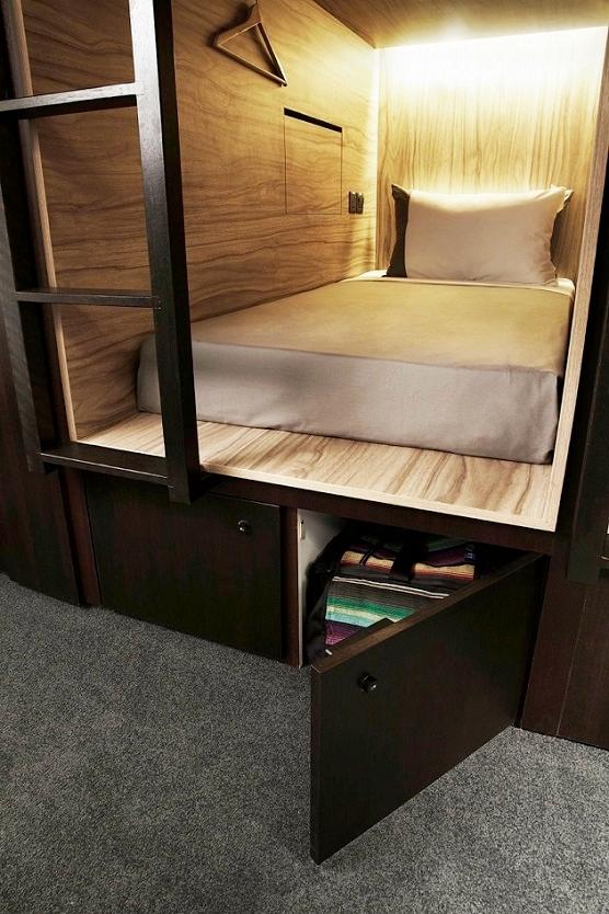 Front Entry Single Pod  The POD Boutique Capsule Hotel Singapore